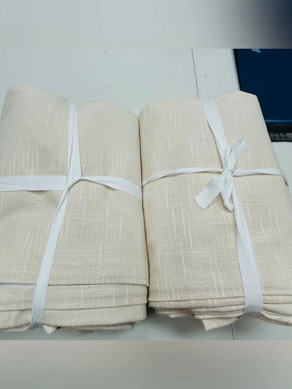 QUINCE Set Of 2 48x84 Cotton Slub Blackout Curtains Natural 0752